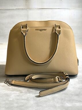 Karl Lagerfeld Dome Satchel Handbag with Removable Crossbody Strap
